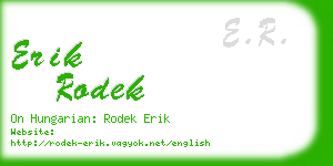 erik rodek business card